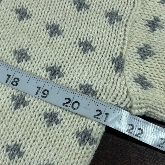 Cape Isle Knitters Alpine Skiing Sweater Men Crew Large Embroidered Patch Cotton - Picture 8 of 9